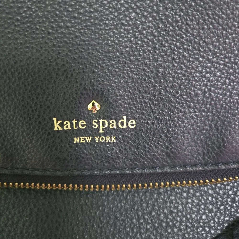 Kate Spade Cobble Hill Devin Crossbody Top Handle Bag Navy Leather Classic - Picture 4 of 11